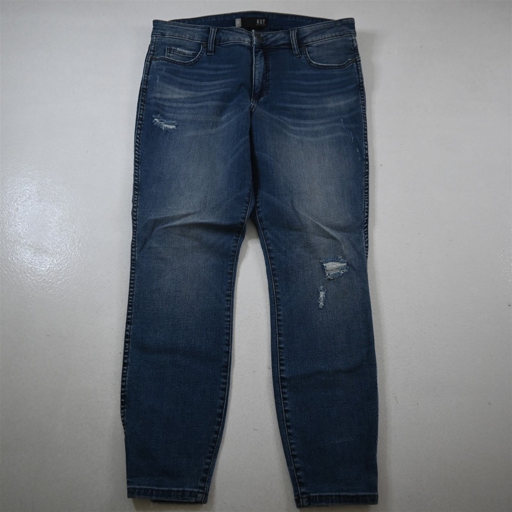 KUT from the‎ Kloth 12 Connie High Rise Fab Ab Ankle Skinny Light Stretch Jeans